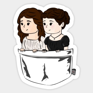 Emily and Sue Pocket Tee Sticker